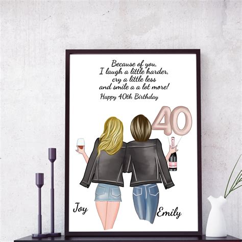 40th birthday gift for best friend female